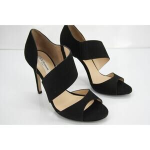 LK Bennett Black Suede Agnes Ankle Strap Sandals size 37 High Heels